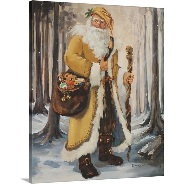 "Woodland Santa" Canvas Wall Art Overstock 16893955